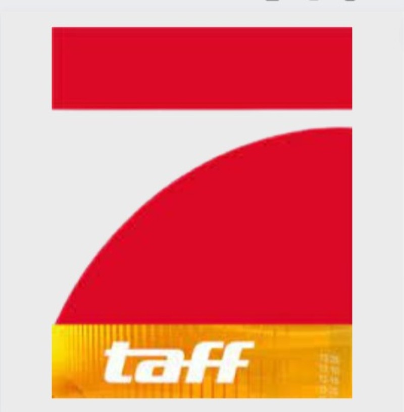Das Bild zeigt das Logo von “taff” auf ProSieben, ein bekanntes Unterhaltungsformat im deutschen Fernsehen.